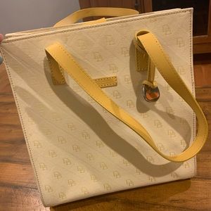 Vintage fabric Dooney Bourke tote bag